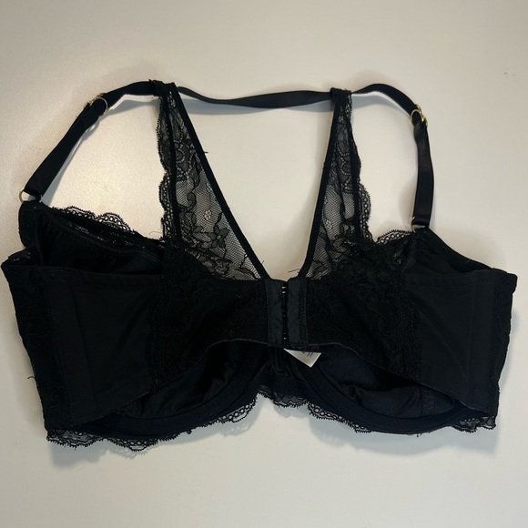 Cacique Black Lace Bra 38F - Picture 2 of 10